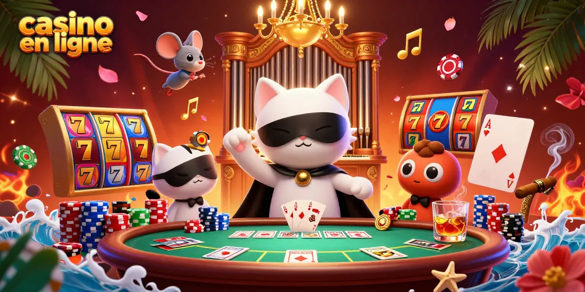 Jouez à des jeux captivants au casino en ligne avec des personnages animés et des éléments de jeu colorés.