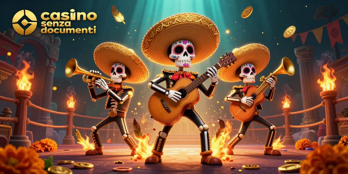 Gioca nei migliori casino senza documenti e scopri offerte uniche con questa illustrazione vivace.