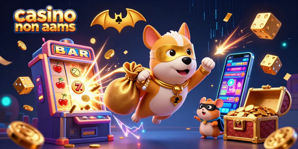 Gioca ai casino non AAMS e scopri premi ricchi con fantastiche vincite in un'illustrazione vivace.