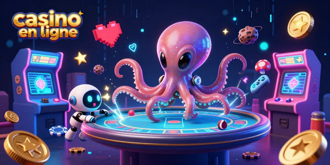 Jouez à des jeux captivants de casino en ligne avec un extraterrestre et un robot dans une scène dynamique.