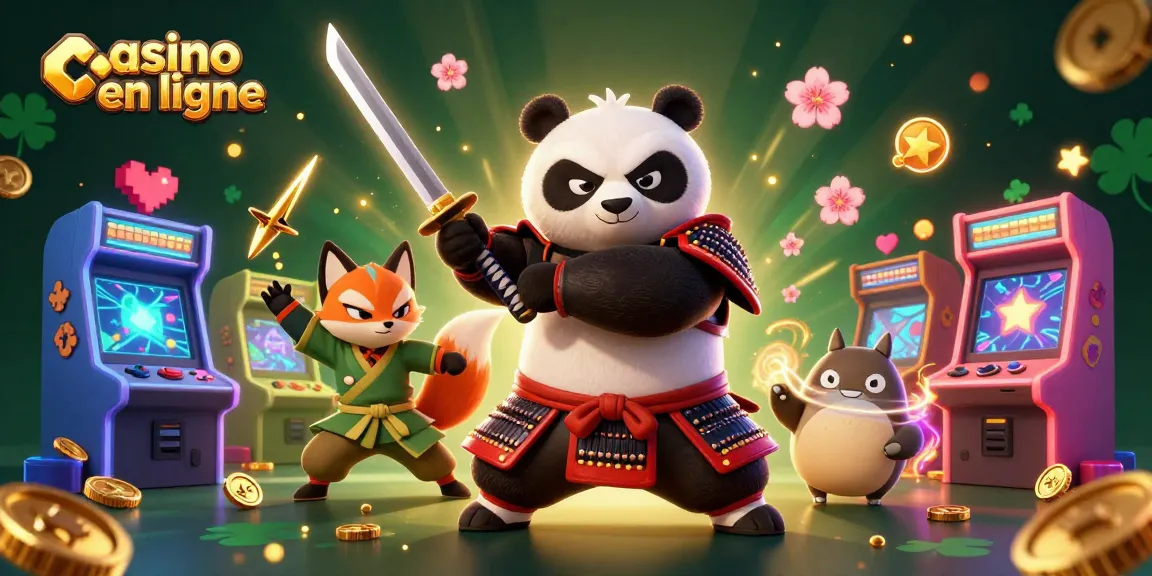 Jouer sur un casino en ligne avec un panda samouraï, un renard ninja et un tanuki spirituel