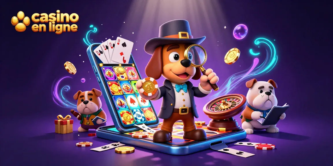 Analysez les indices avec un détective de casino en ligne et son compagnon bulldog, jouez et gagnez !