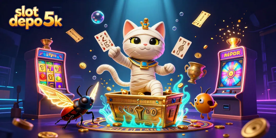 Experience thrilling wins at slot depo 5k with colorful reels and vibrant casino elements.