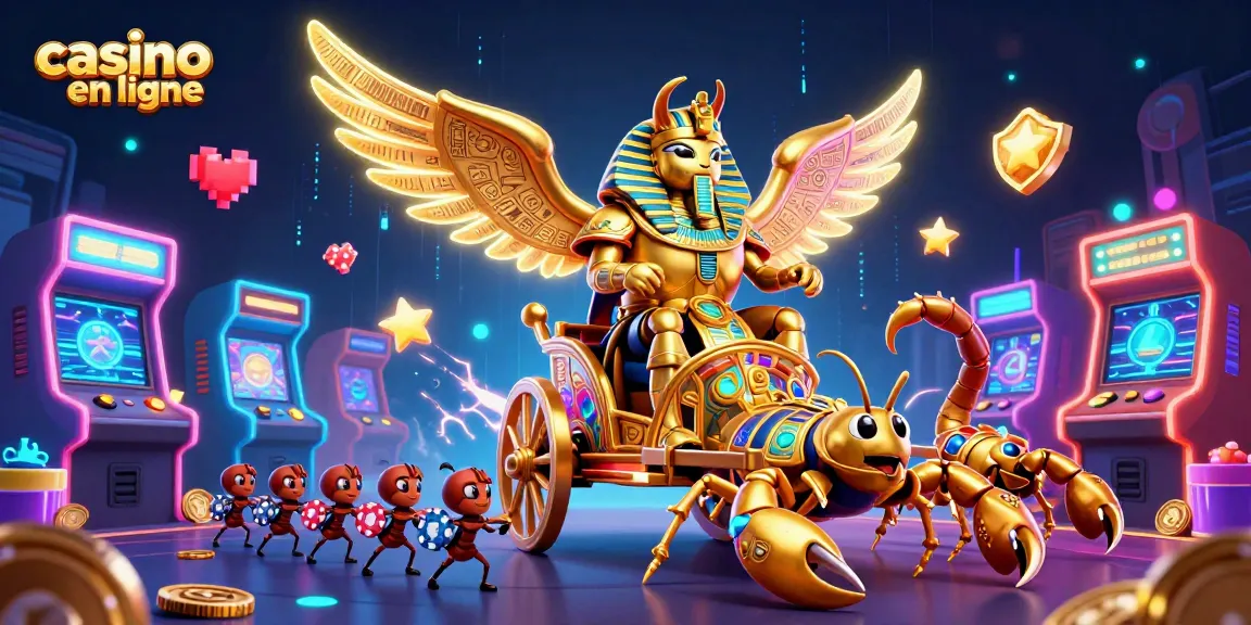Vivez l'expérience captivante du casino en ligne avec des personnages dynamiques et des éléments de jeu colorés.