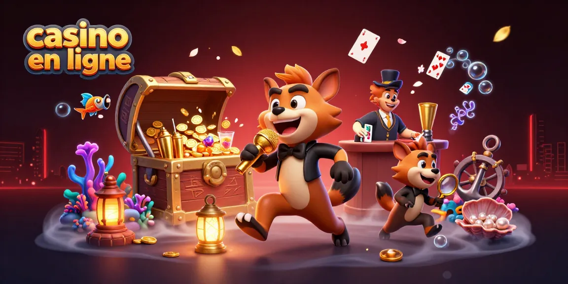 Animation humoristique de hyènes dans un club de casino en ligne, vibrant et amusant.