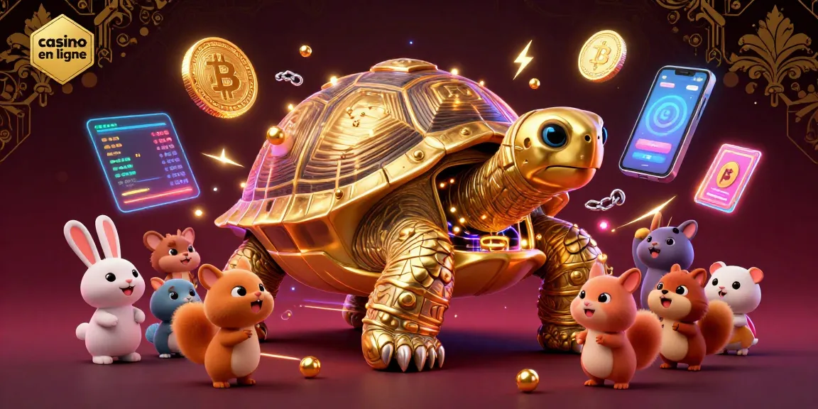 Créez des gains avec le casino en ligne en jouant à des jeux captivants autour d'une tortue en or.