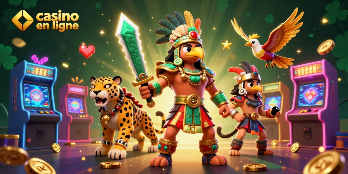 Découvrez des jeux captivants au casino en ligne avec cette illustration dynamique.