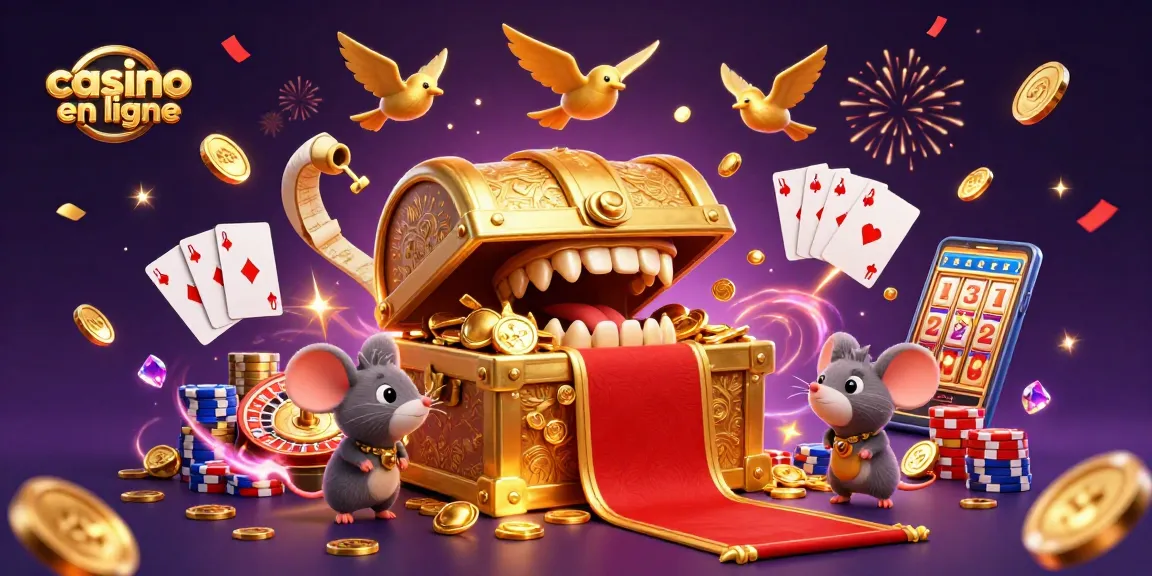 Jouer et gagner avec le casino en ligne dans une scène de célébration animée et riche en détails.