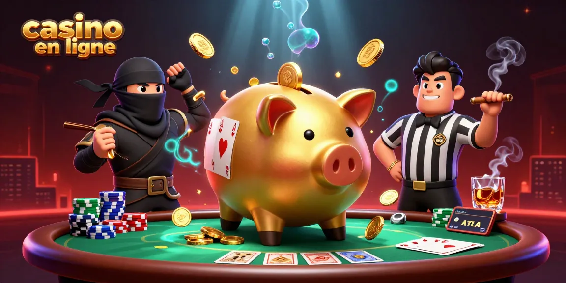 Voyez le casino en ligne où un sumo cochon d'or fait tomber des pièces sous les cris d'un ninja et d'un samouraï.