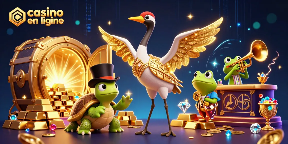 Plongez dans l'univers du casino en ligne avec cette scène animée et riche en détails.