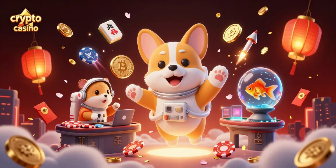 Détenez la meilleure expérience de crypto casino avec un corgi astronaute dans un casino spatial rempli de pièces d'or.