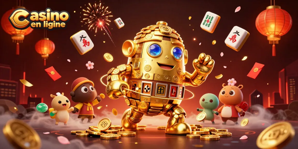 Jouez au casino en ligne avec un golem doré et des éléments de jeu brillants